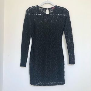 Motel Rocks Black Lace Dress